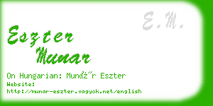 eszter munar business card